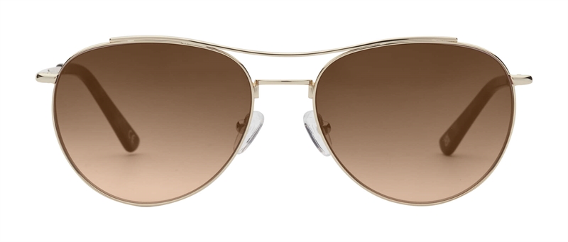 PREGO Pomezia Solbrille (Form: Pilot - Farve: Guld)