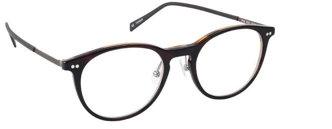 nine eyewear 2728 Brillestel (Form: Panto - Farve: Brun)