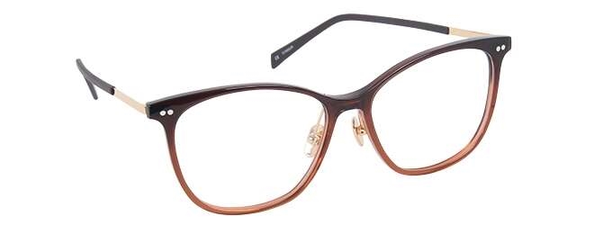 nine eyewear 2744 Brillestel (Form: Firkantet - Farve: Brun)