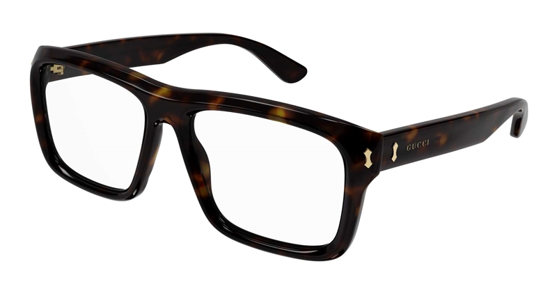 Gucci GG1462O Brillestel (Form: Firkantet - Farve: Havana)